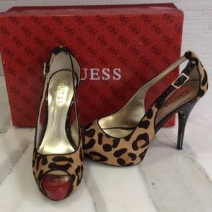 Brown- Beige - Black Pony Gwhondolie Platforms